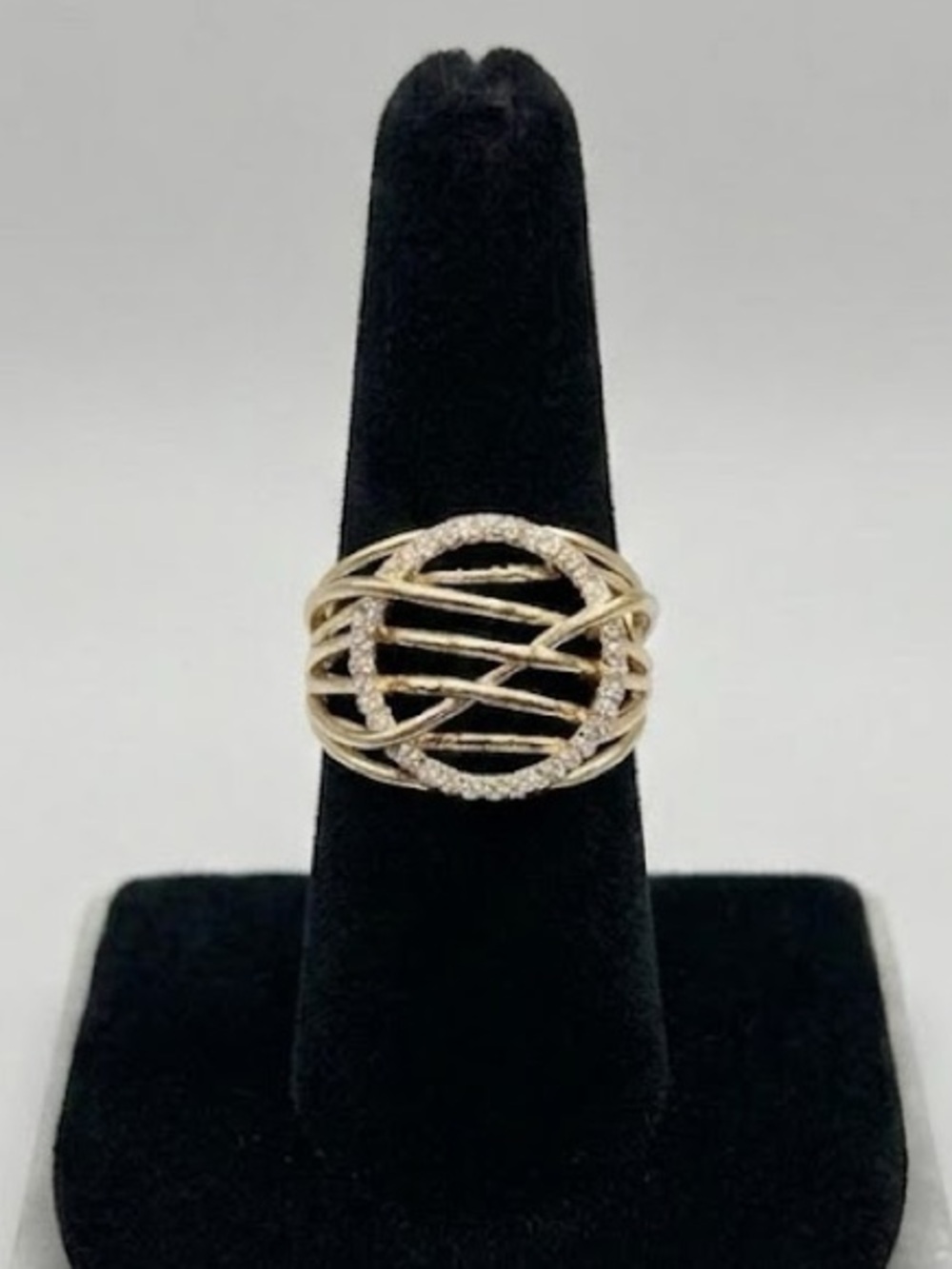 New 14k Gold Tone Multi-Band Openwork Ring - Adjustable